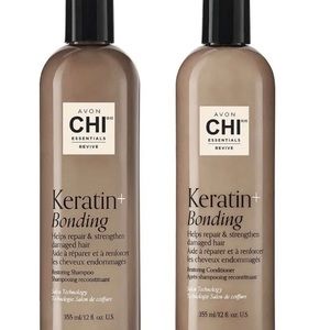 CHI ESSENTIALS REVIVE KERATIN + BONDING SHAMPOO + CONDITIONER 355ml each
